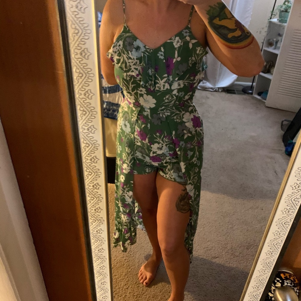 Green romper dress